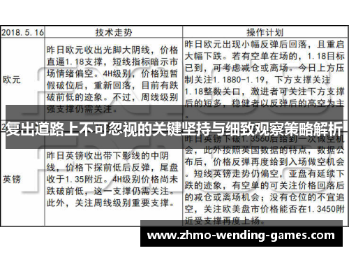 复出道路上不可忽视的关键坚持与细致观察策略解析